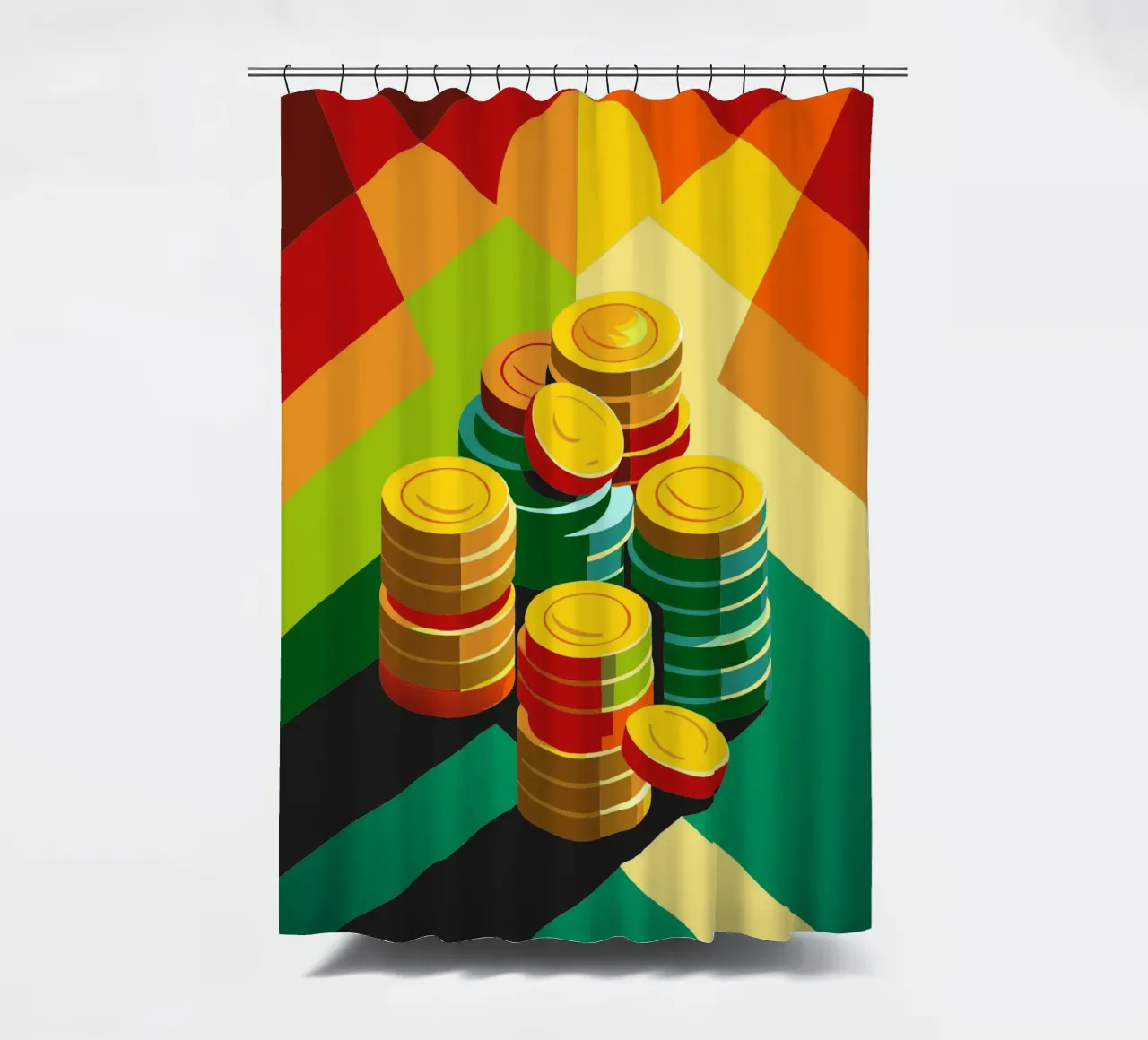 coin vector shower curtain by zaidza