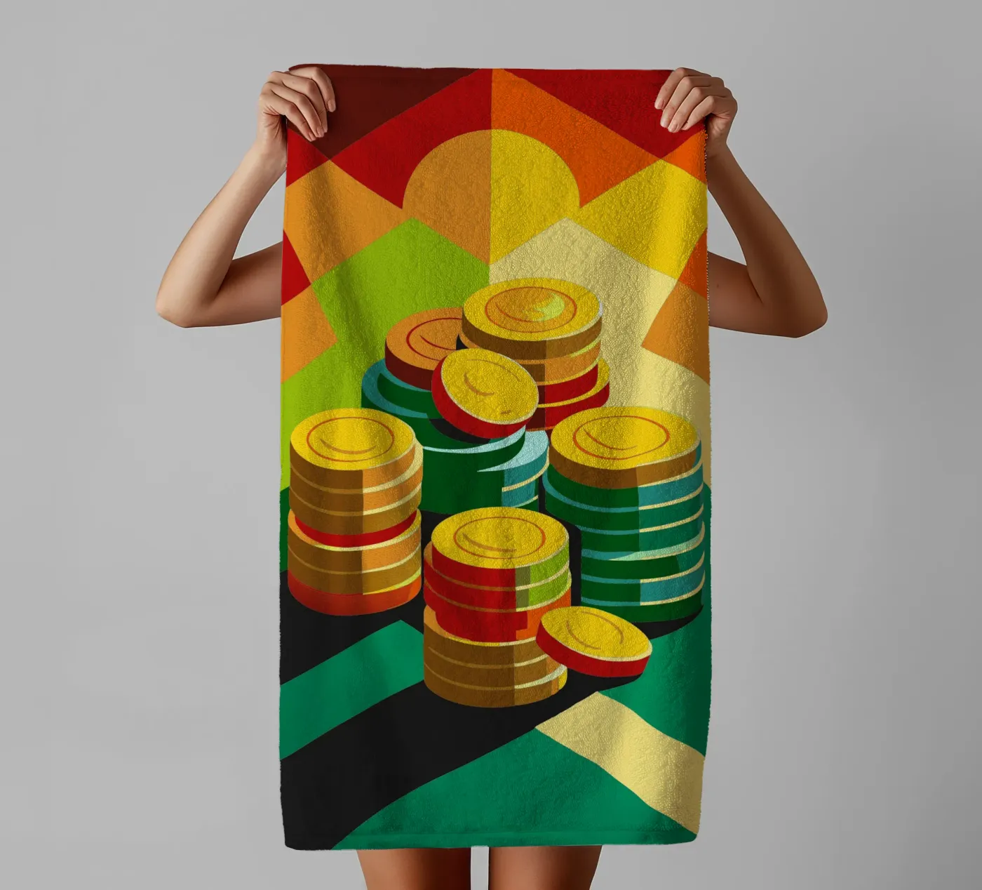 coin vector towel by zaidza