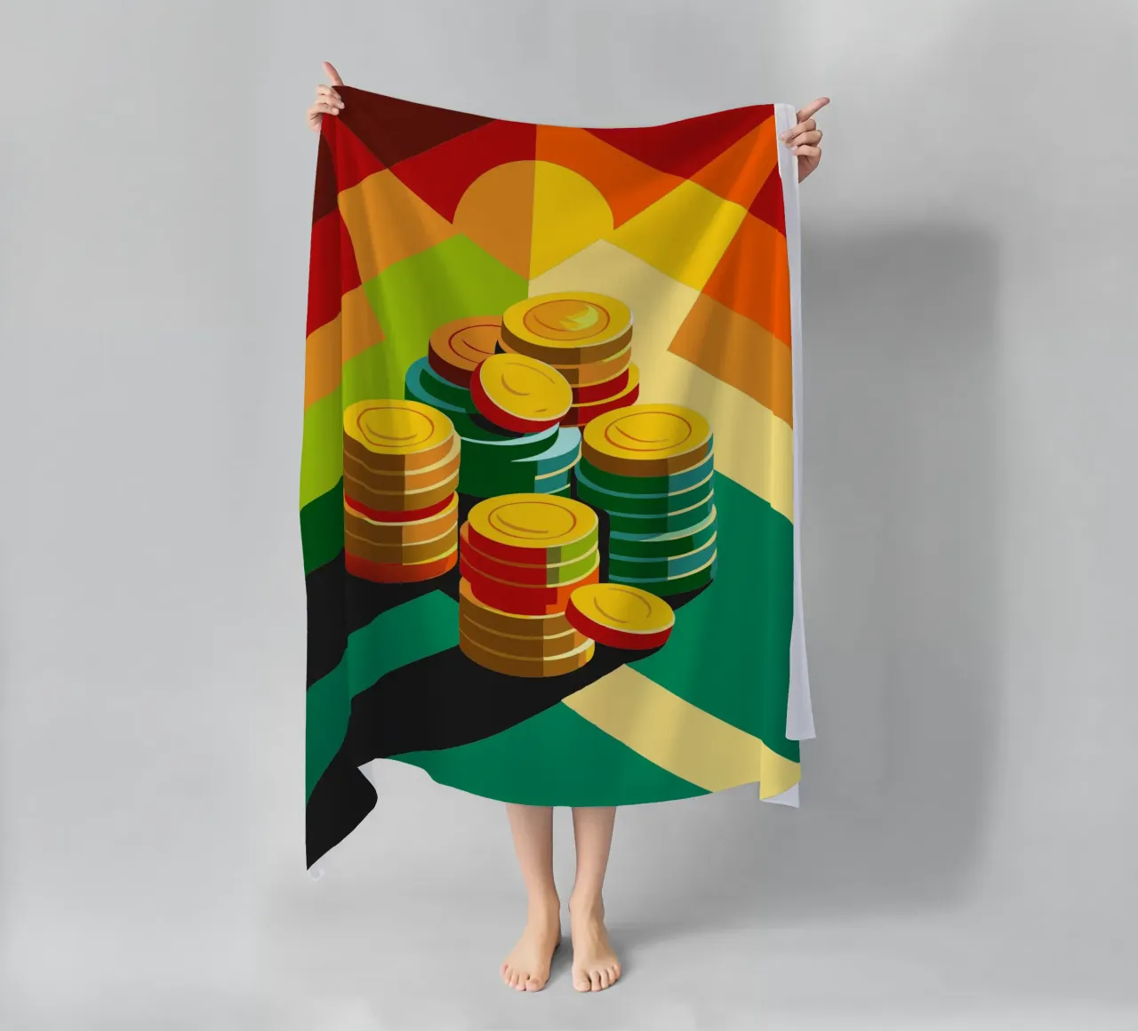 vettore di monete telo mare da zaidza