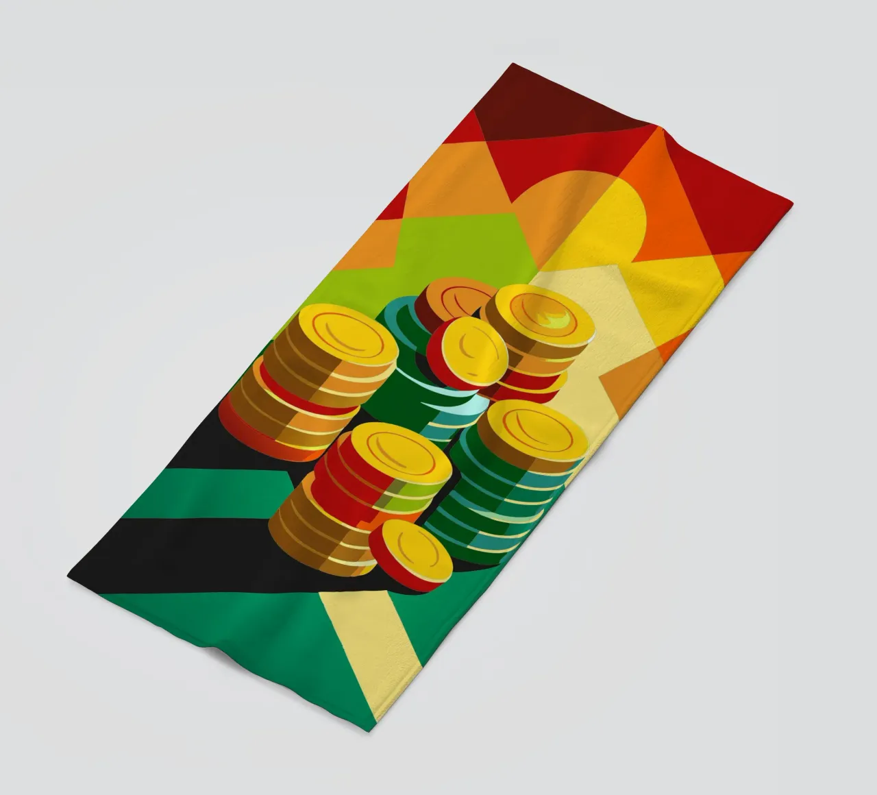 coin vector beach towel by zaidza