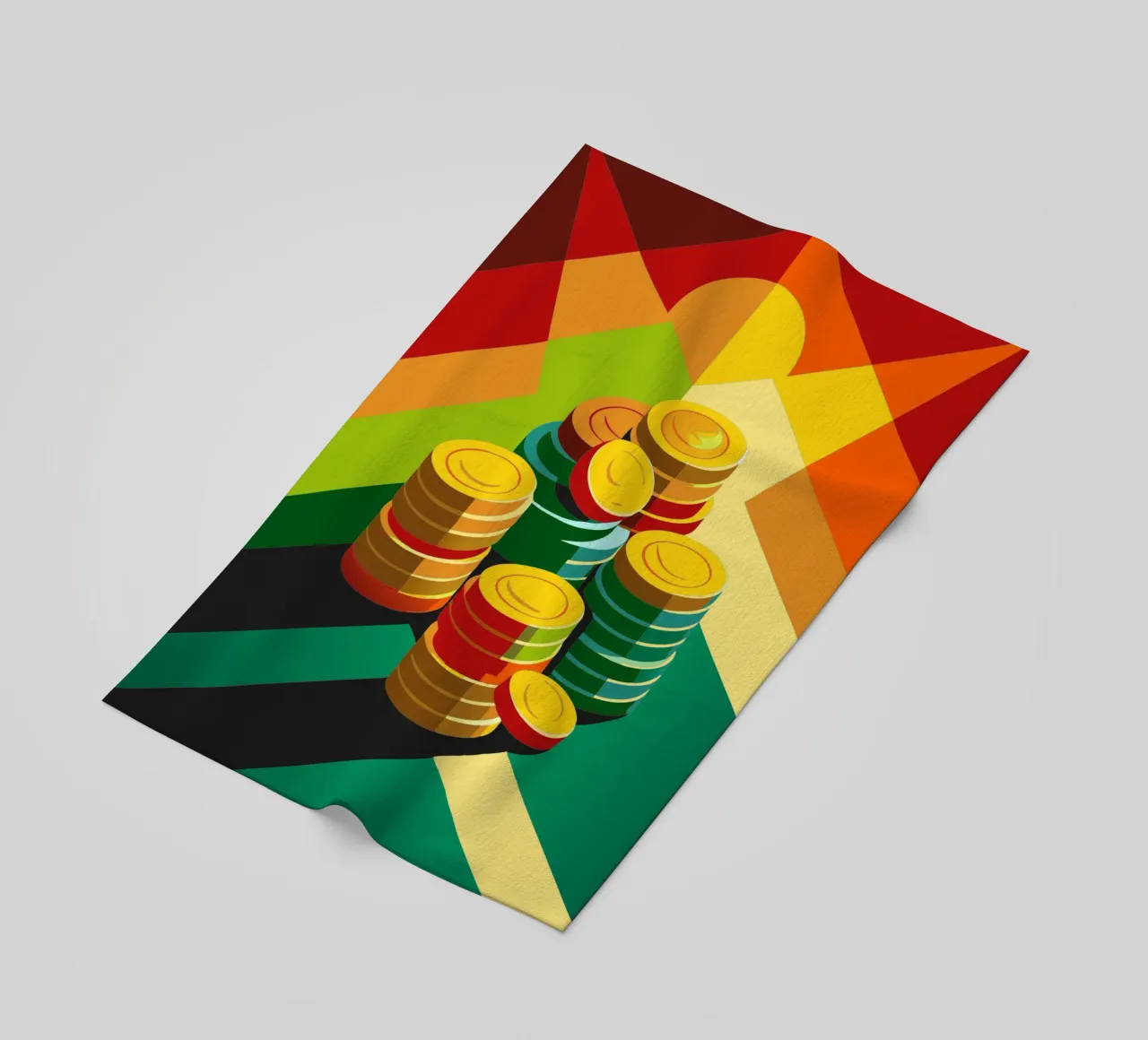 coin vector beach towel by zaidza
