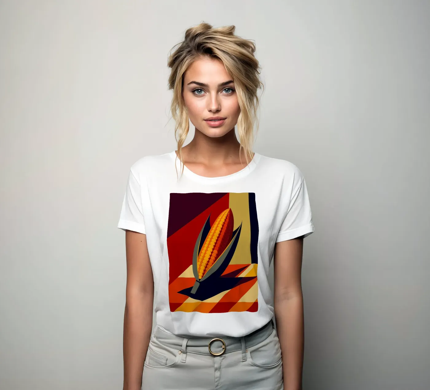 maïsvector dames t-shirt getailleerd van zaidza