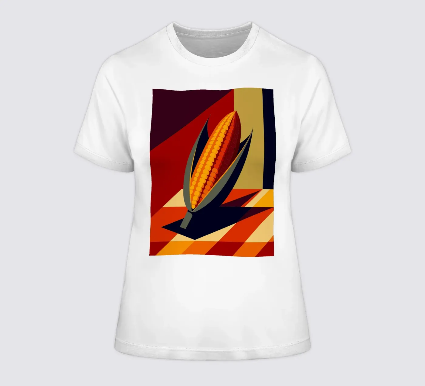 maïsvector dames t-shirt getailleerd van zaidza