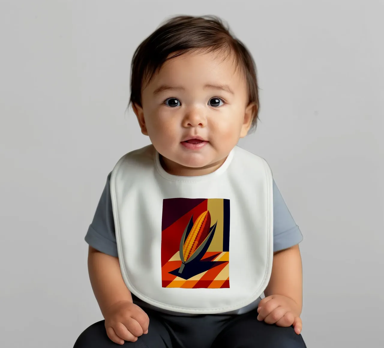 corn vector baby bib by zaidza