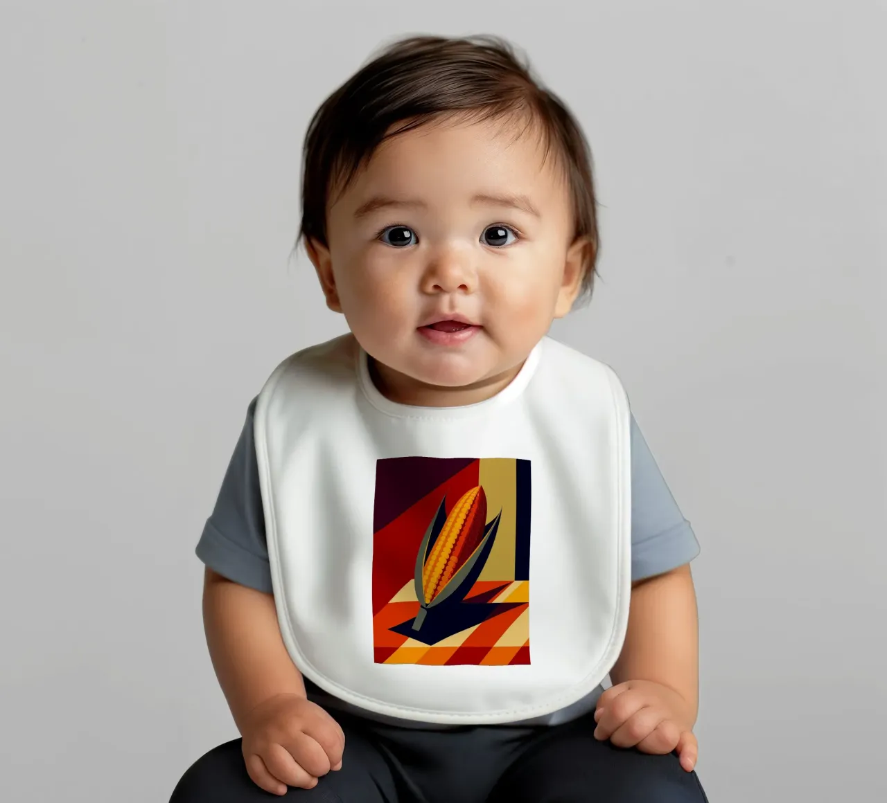 corn vector baby bib by zaidza