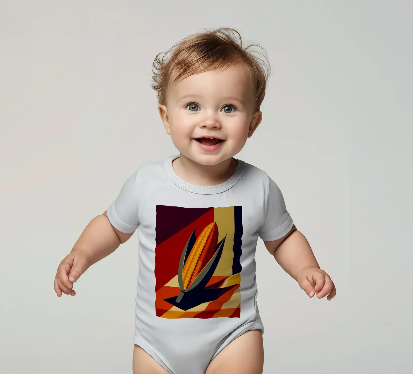 corn vector Kurzarm Babybody von zaidza