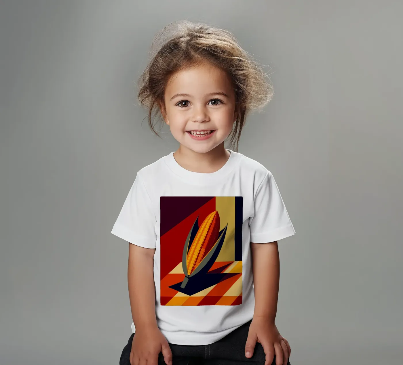 corn vector kids t-shirt by zaidza