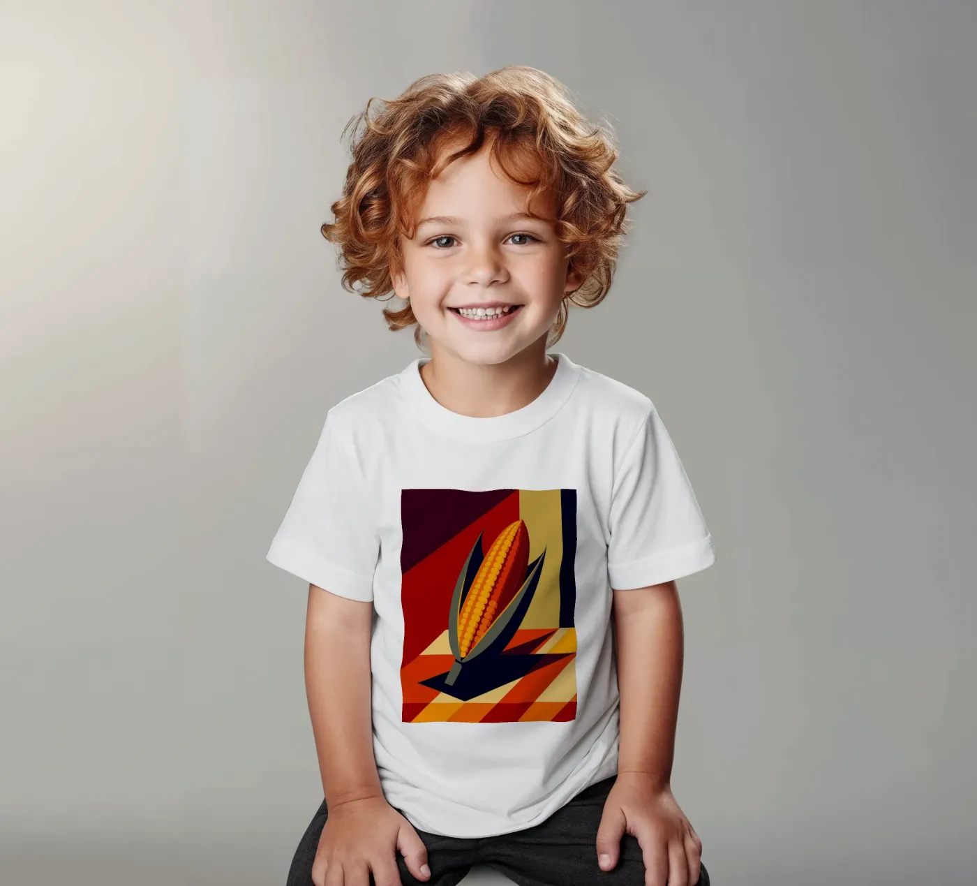 corn vector kids t-shirt by zaidza