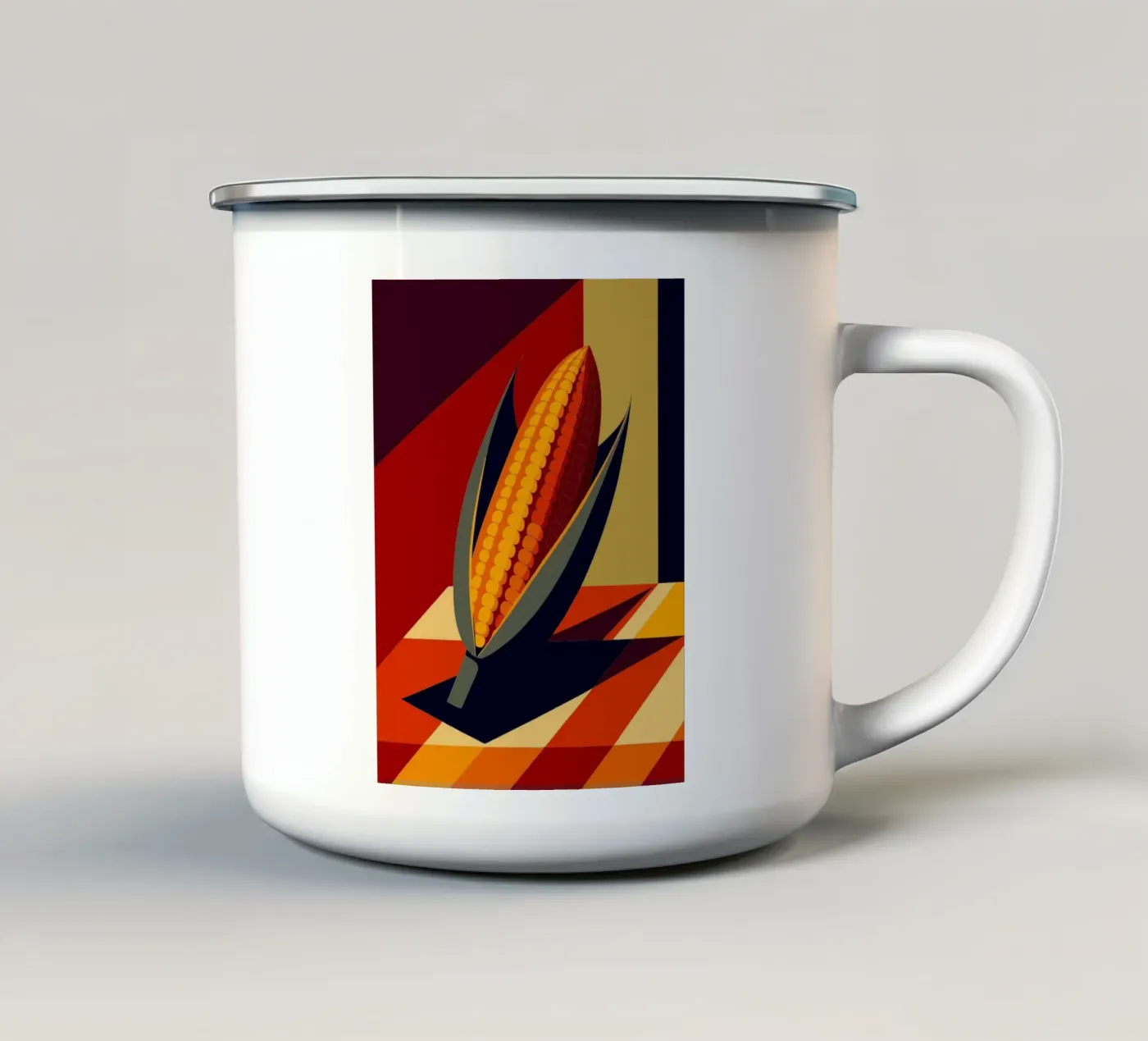 corn vector enamel mug by zaidza