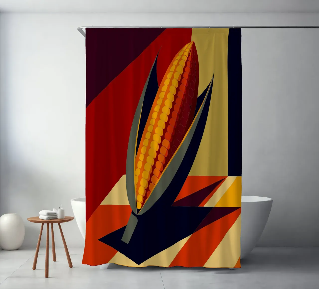 corn vector shower curtain by zaidza