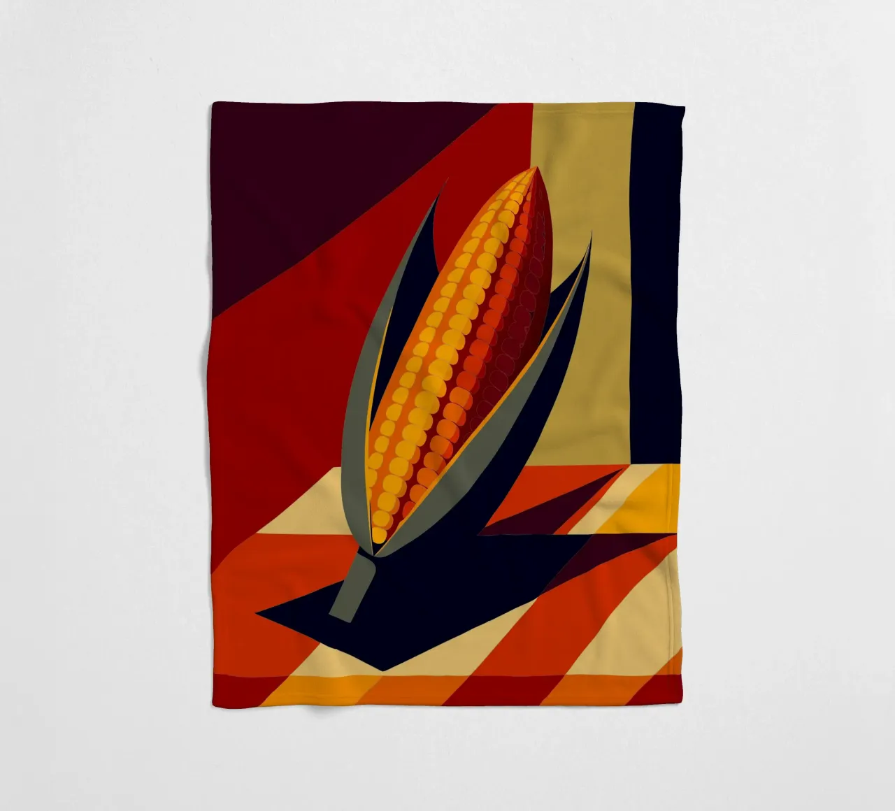 corn vector fleece blanket by zaidza