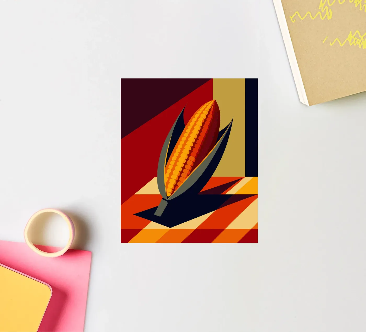 corn vector sticker van zaidza