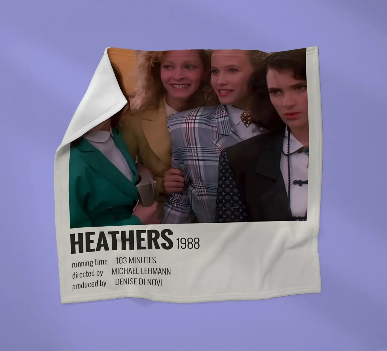 HEATHERS 1988 fleece blanket by MVFminimalist