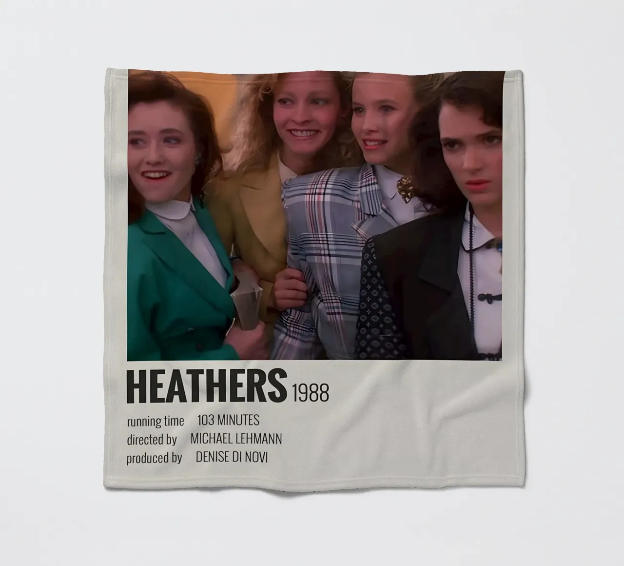 HEATHERS 1988 fleece blanket by MVFminimalist