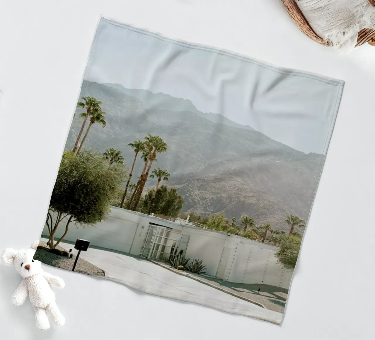 Palm Springs fleece blanket by Chris Abatzis