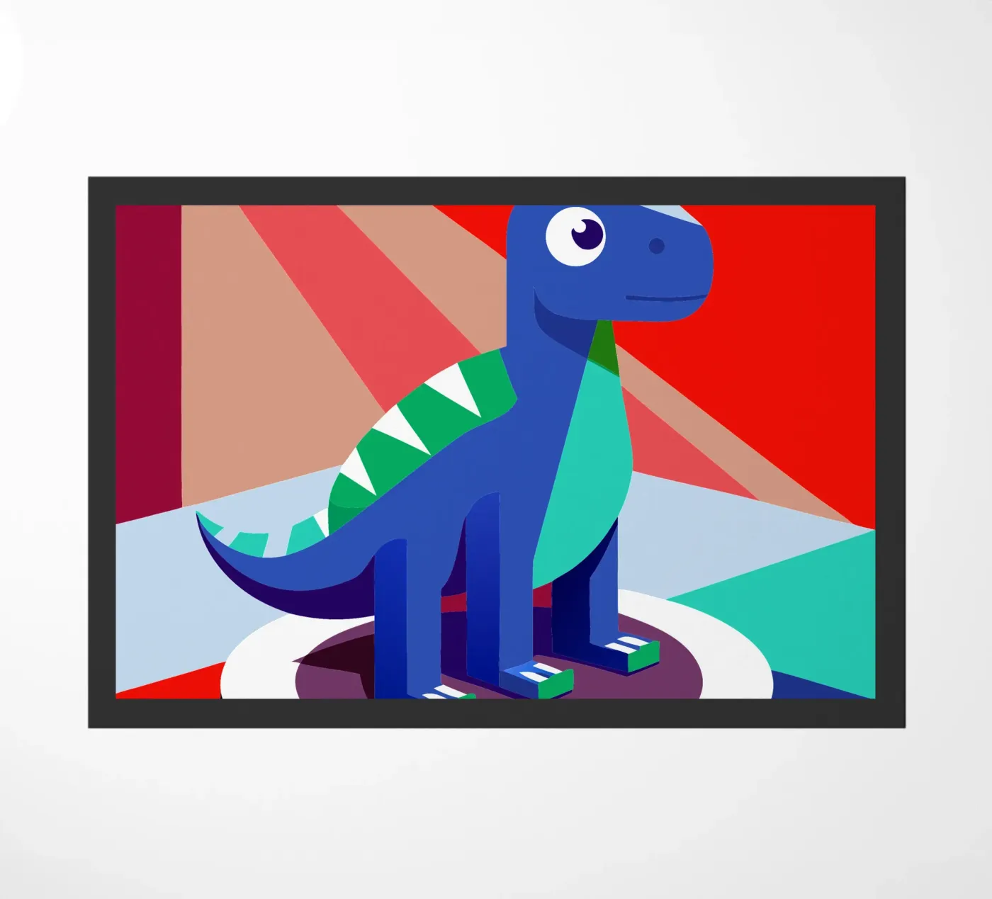 dinosaurus pop vector deurmat van zaidza