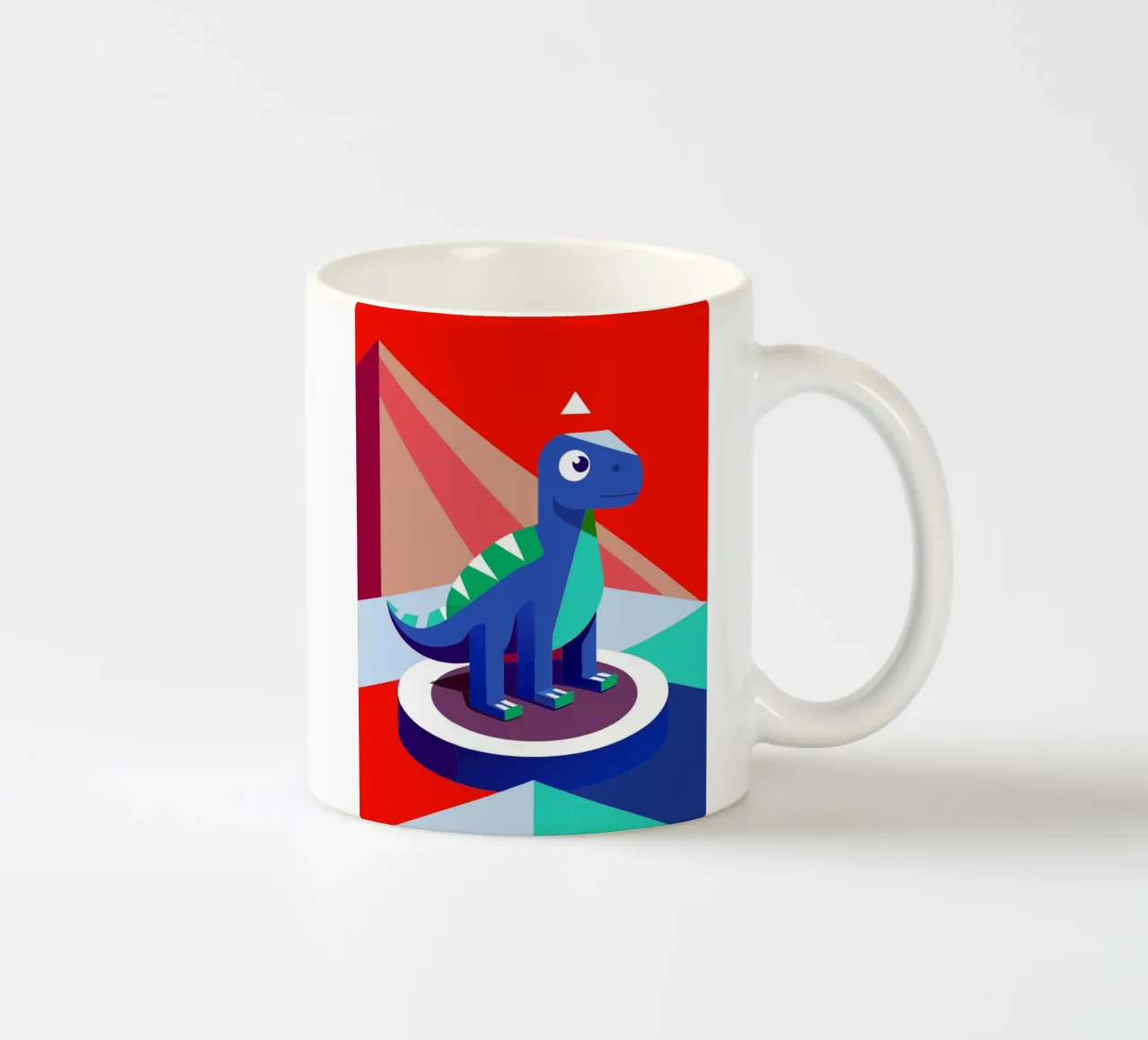 bambola dinosauro vettoriale tazza in ceramica da zaidza