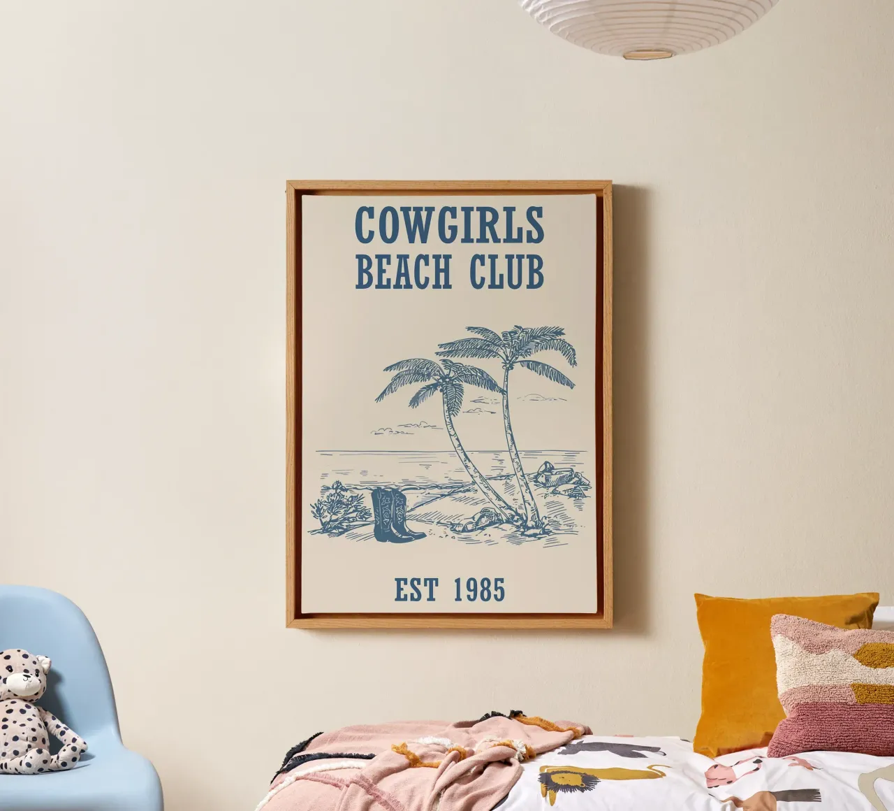Logo Cowgirls Beach Club tela con Cornice a cassetta da BirdShop