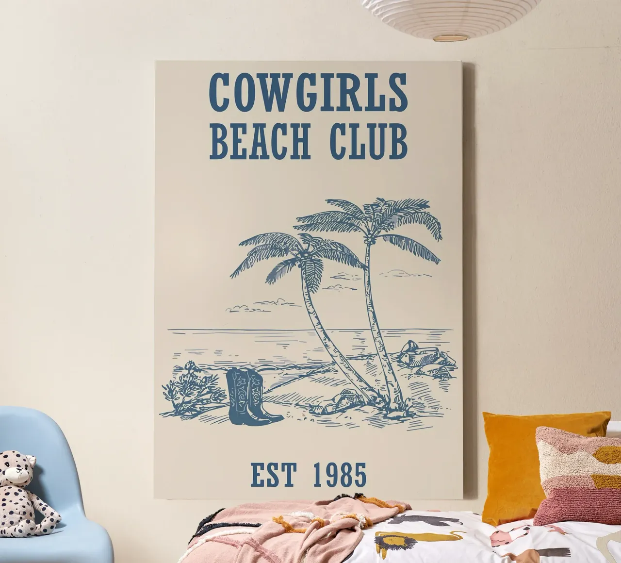 Logo Cowgirls Beach Club tela con Cornice a cassetta da BirdShop