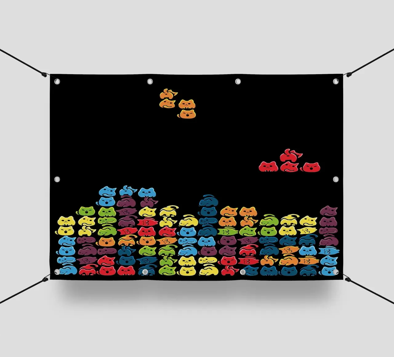 Gatti a tetris telo in pvc da BirdShop