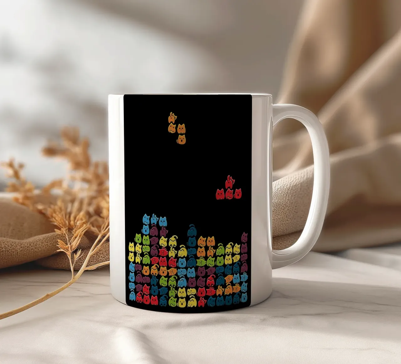 Gatti a tetris tazza in ceramica da BirdShop