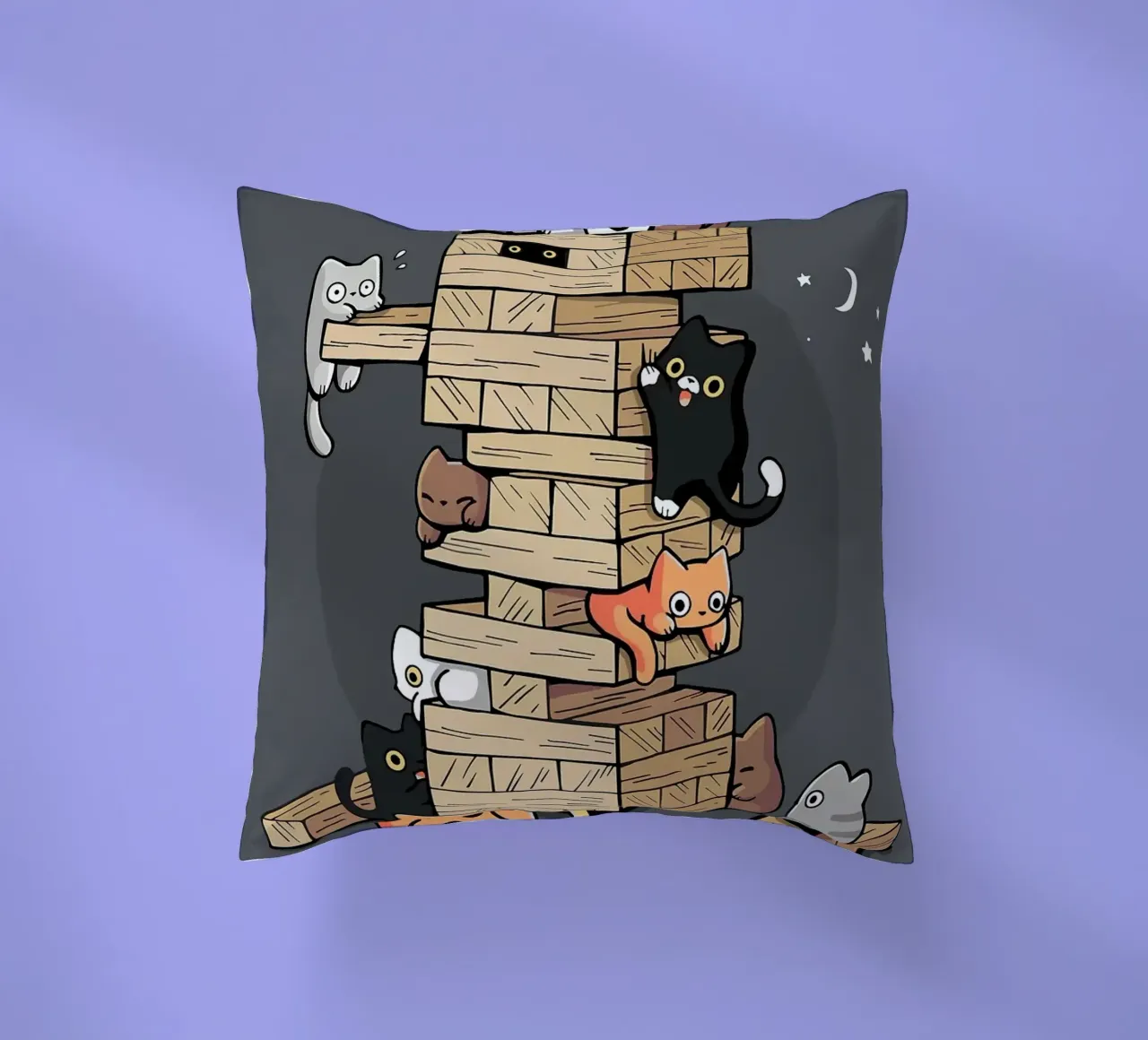 Gatti che giocano a jenga gattini da gioco cuscino da BirdShop