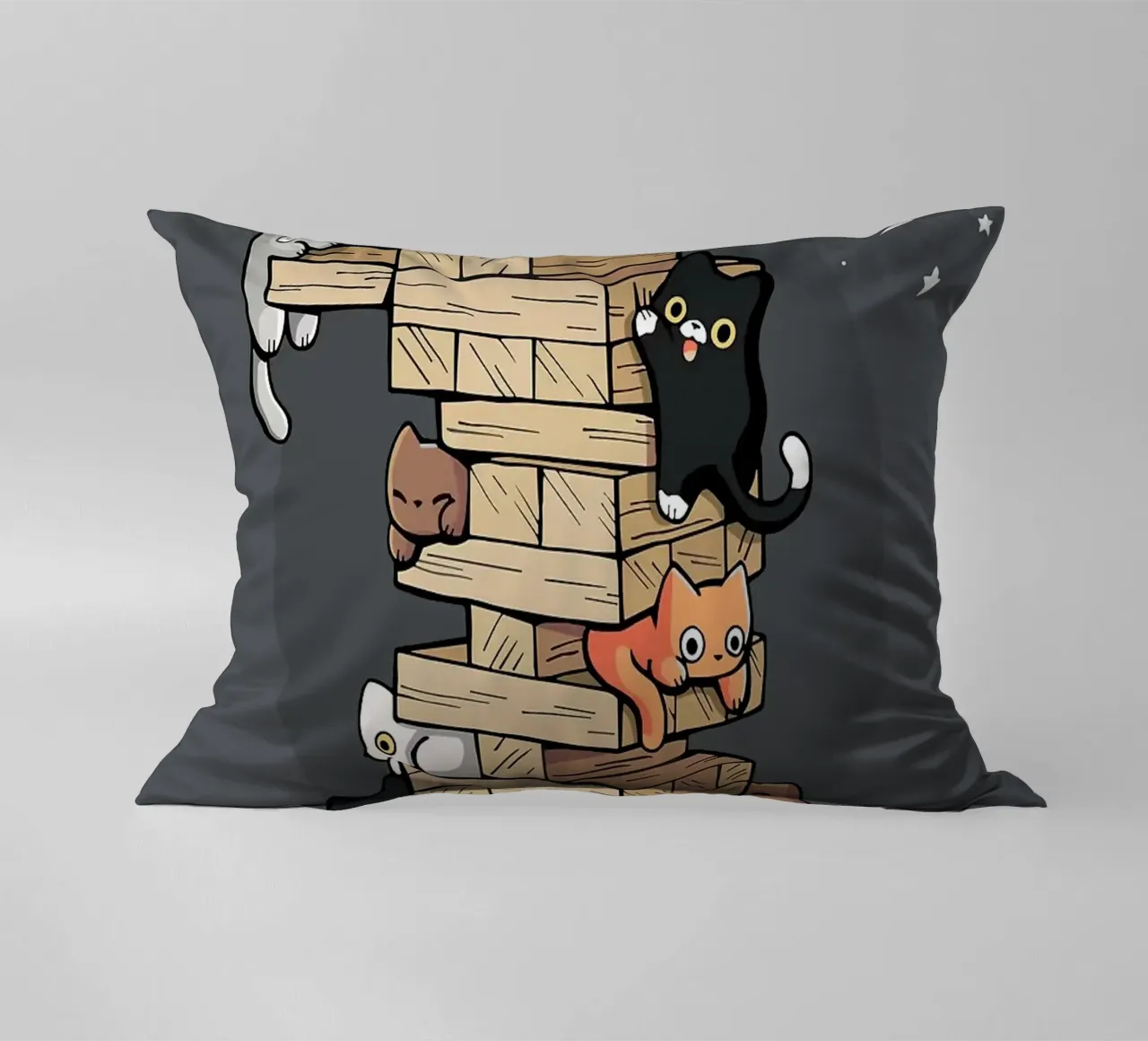 Gatti che giocano a jenga gattini da gioco cuscino da BirdShop