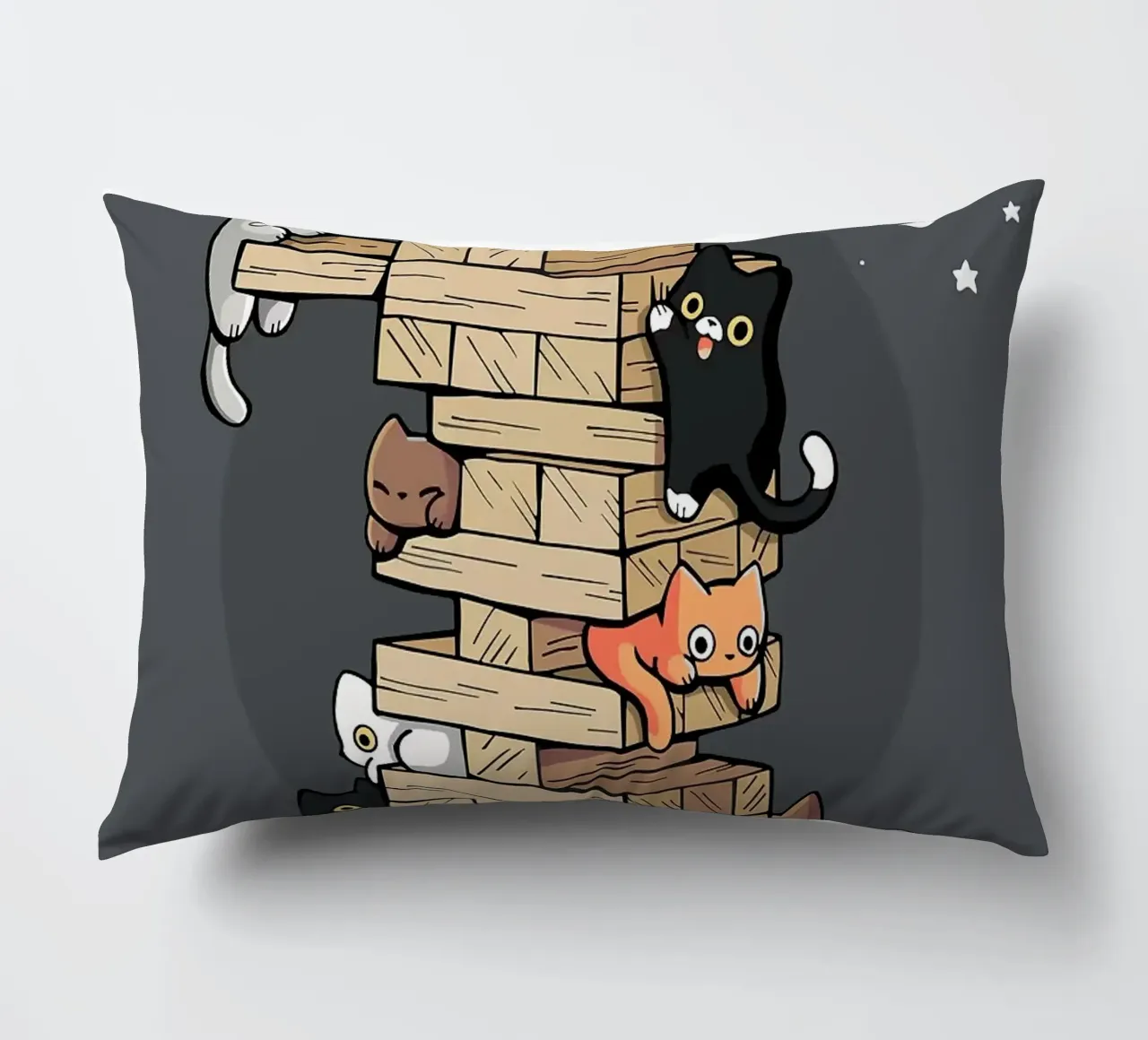 Gatti che giocano a jenga gattini da gioco cuscino da BirdShop