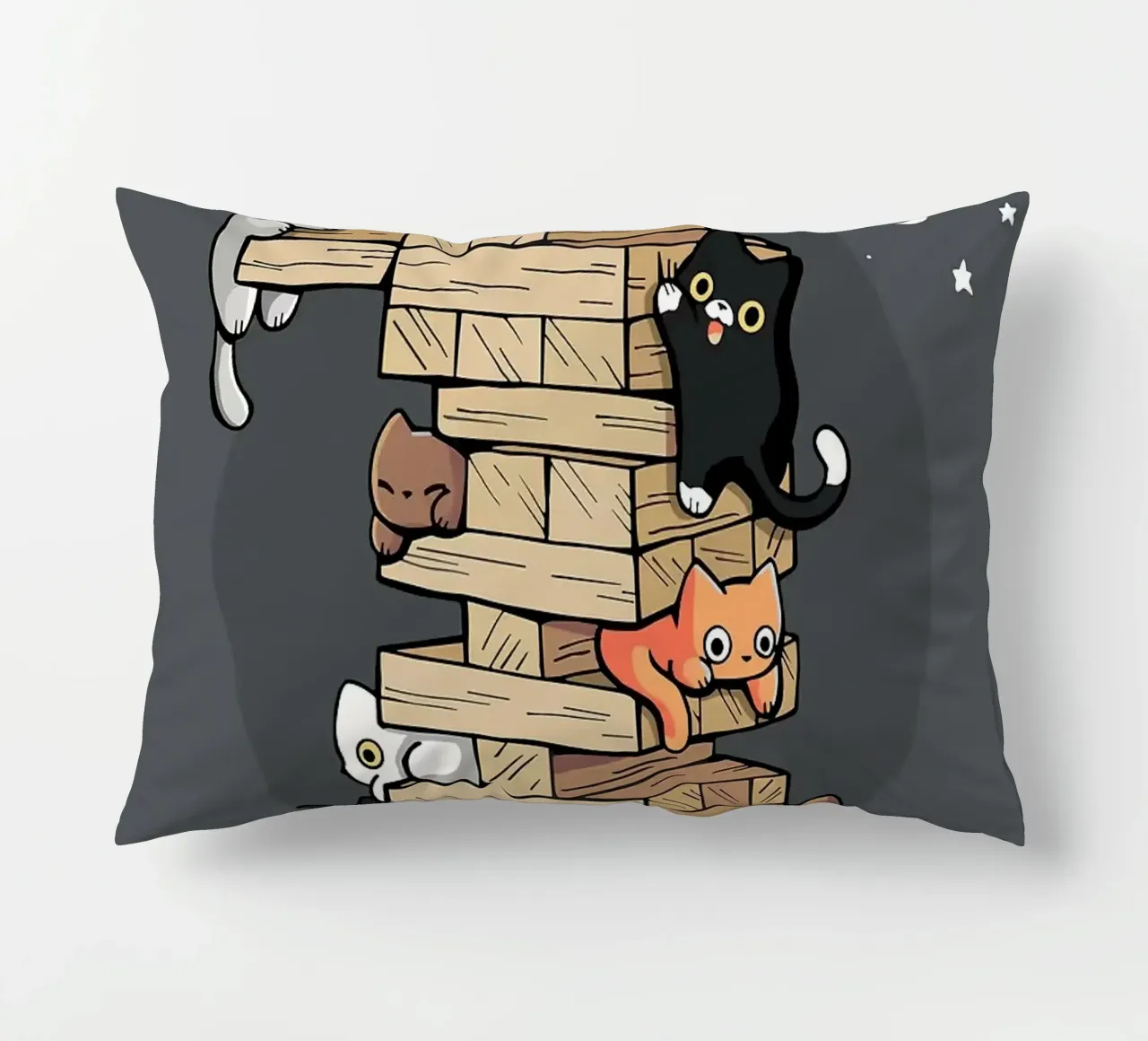Gatti che giocano a jenga gattini da gioco cuscino da BirdShop