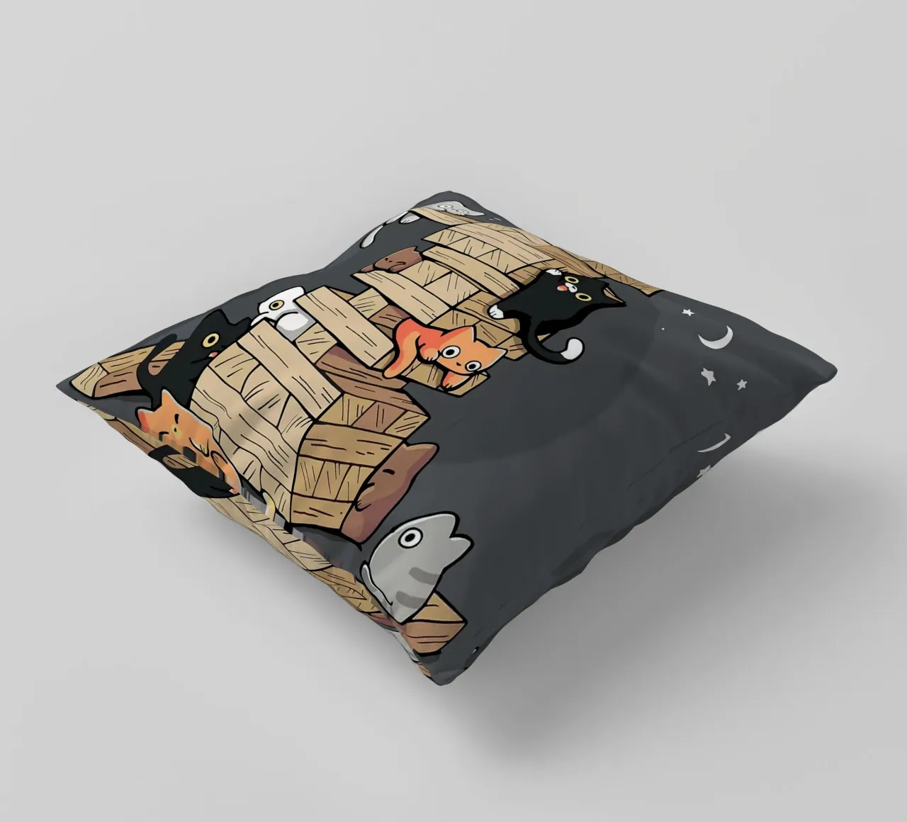 Gatti che giocano a jenga gattini da gioco cuscino da BirdShop