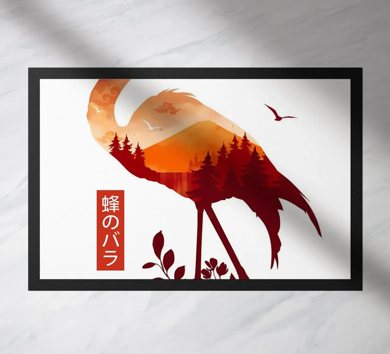Paesaggio fenicottero zerbino da BirdShop