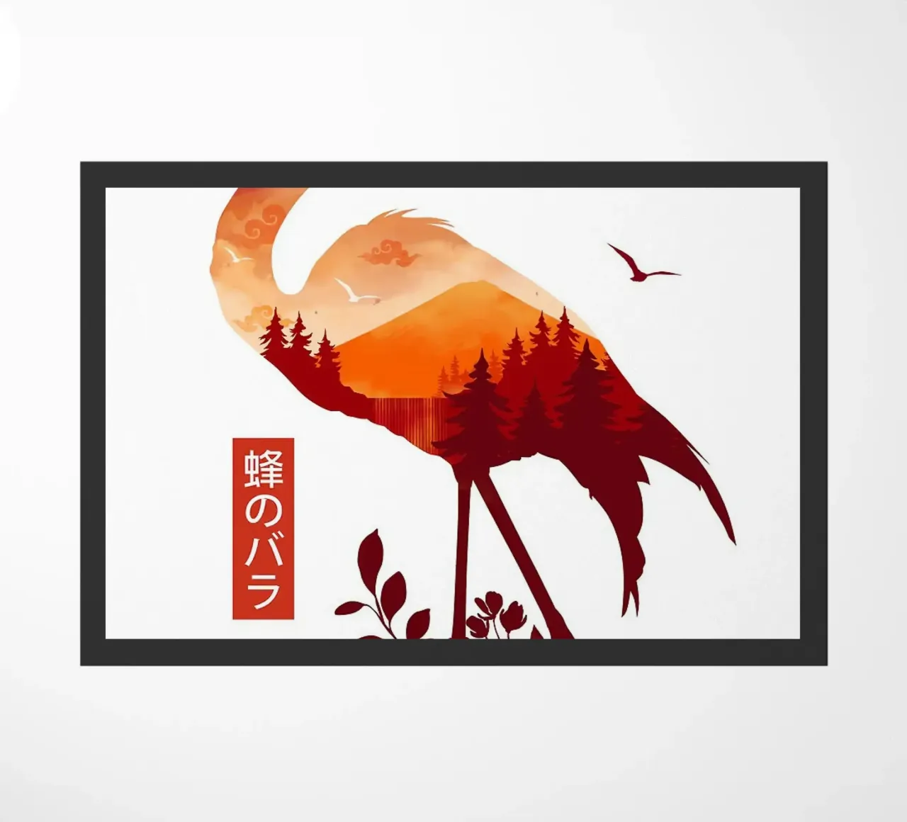 Paesaggio fenicottero zerbino da BirdShop