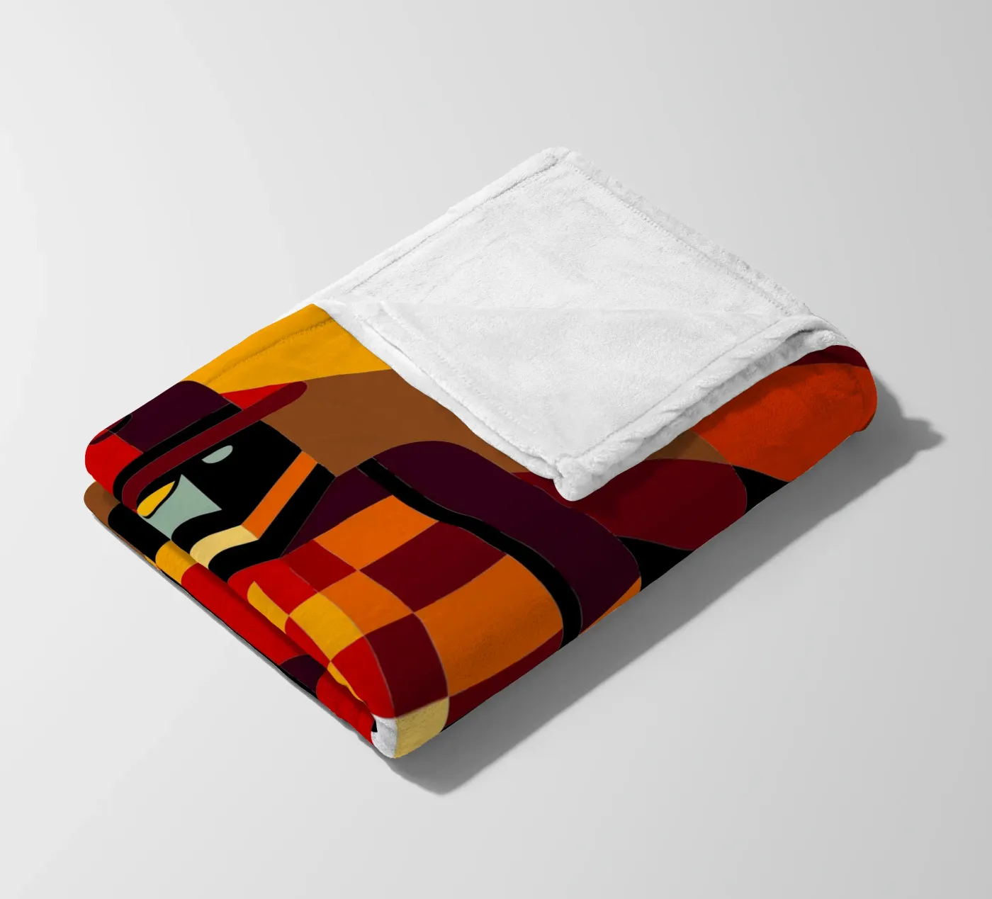 firefighter man vector fleece blanket by zaidza