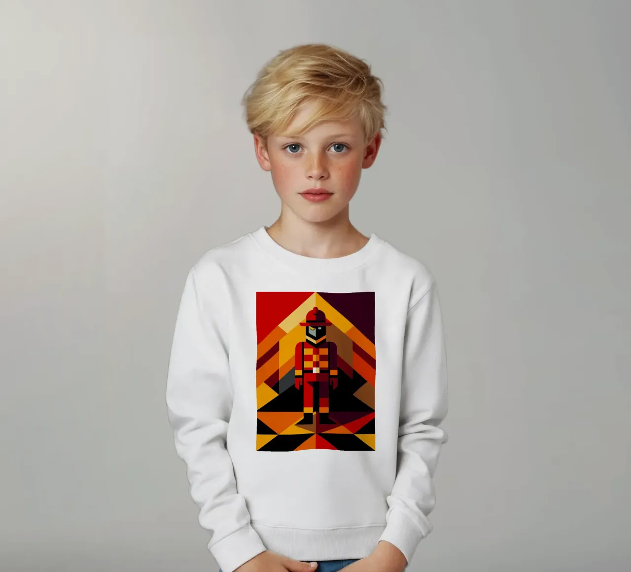 vector hombre bombero sudadera para niño de zaidza