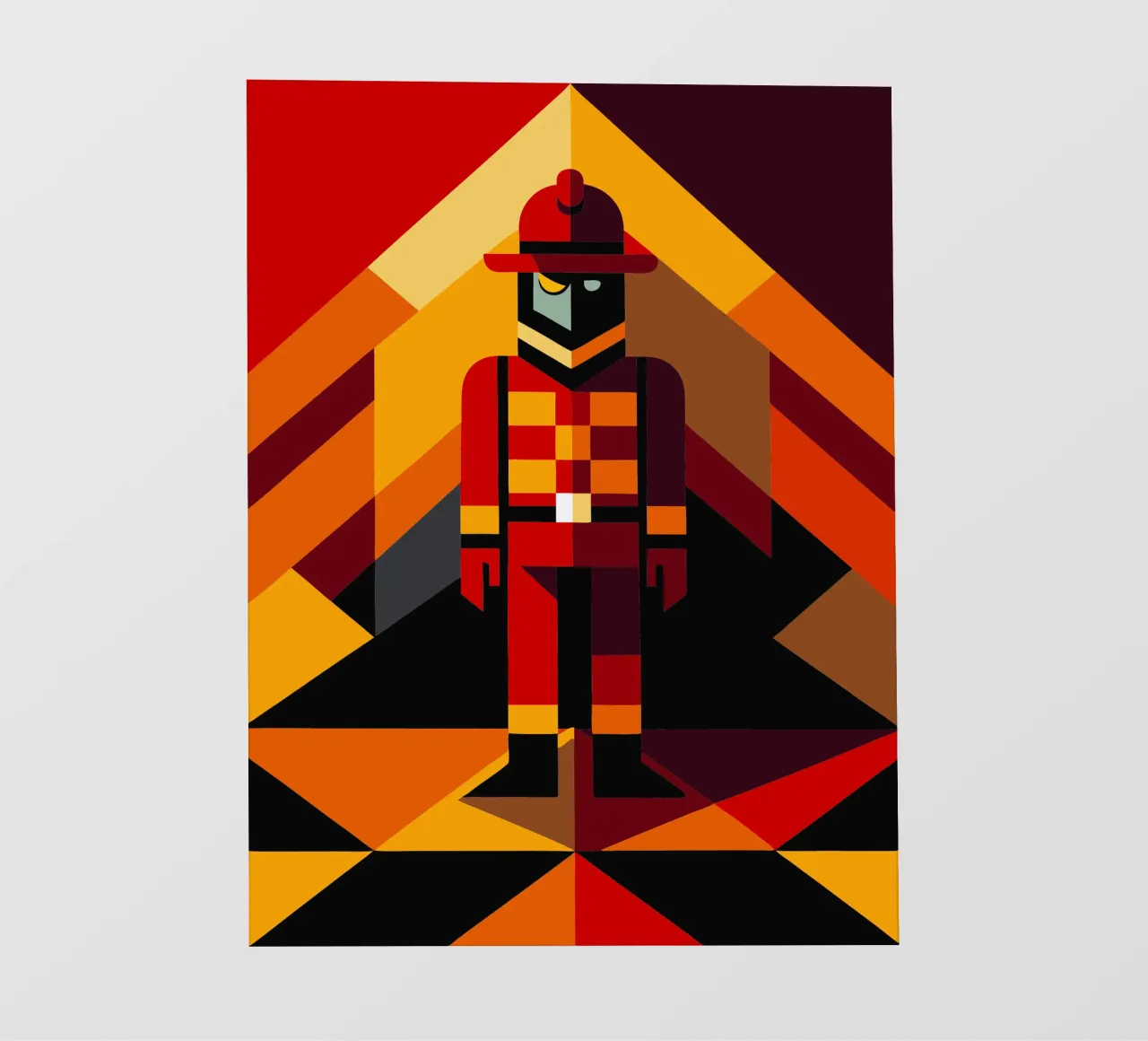 vector hombre bombero lámina retroiluminada de zaidza