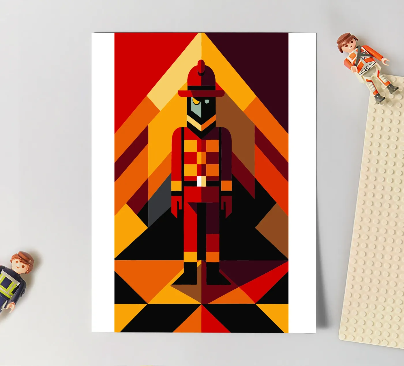 firefighter man vector sticker sheet by zaidza