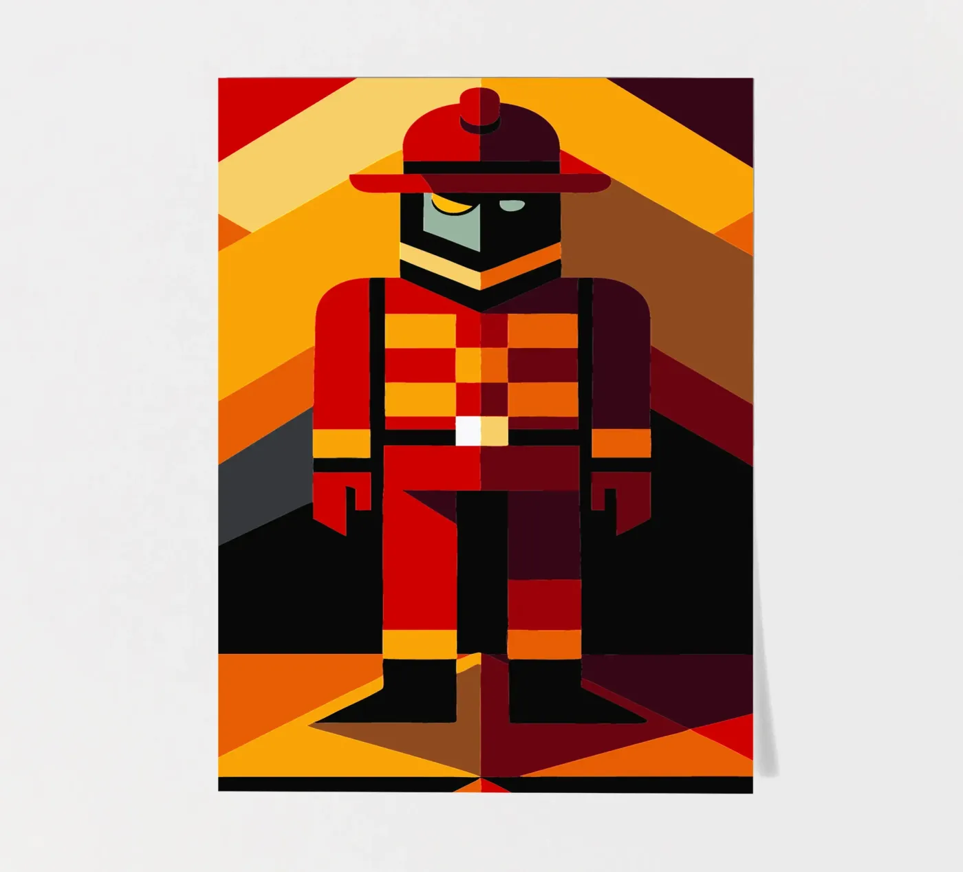 firefighter man vector sticker sheet by zaidza