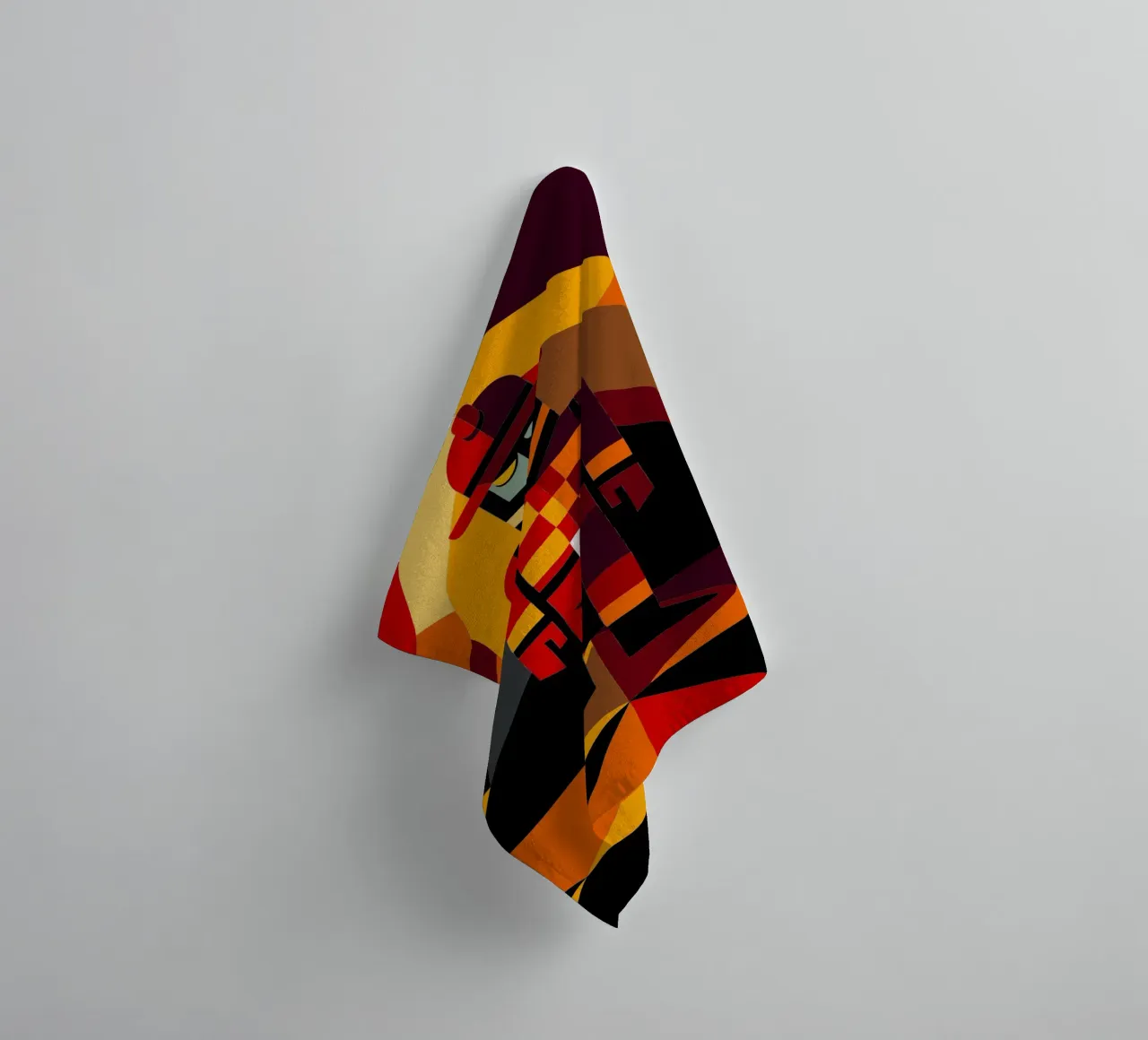 firefighter man vector towel by zaidza