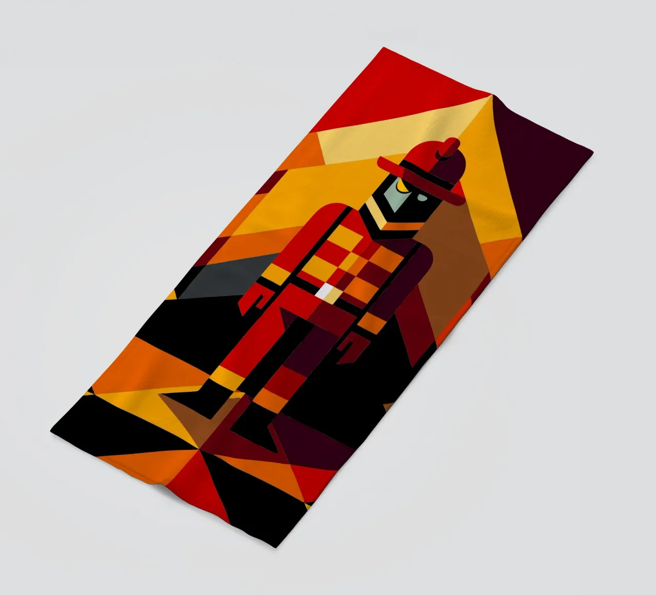 vettoriale uomo pompiere telo mare da zaidza