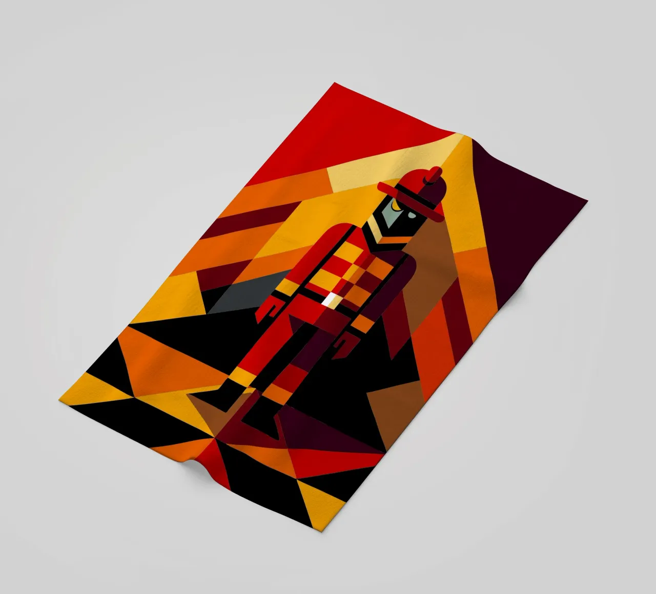 vettoriale uomo pompiere telo mare da zaidza