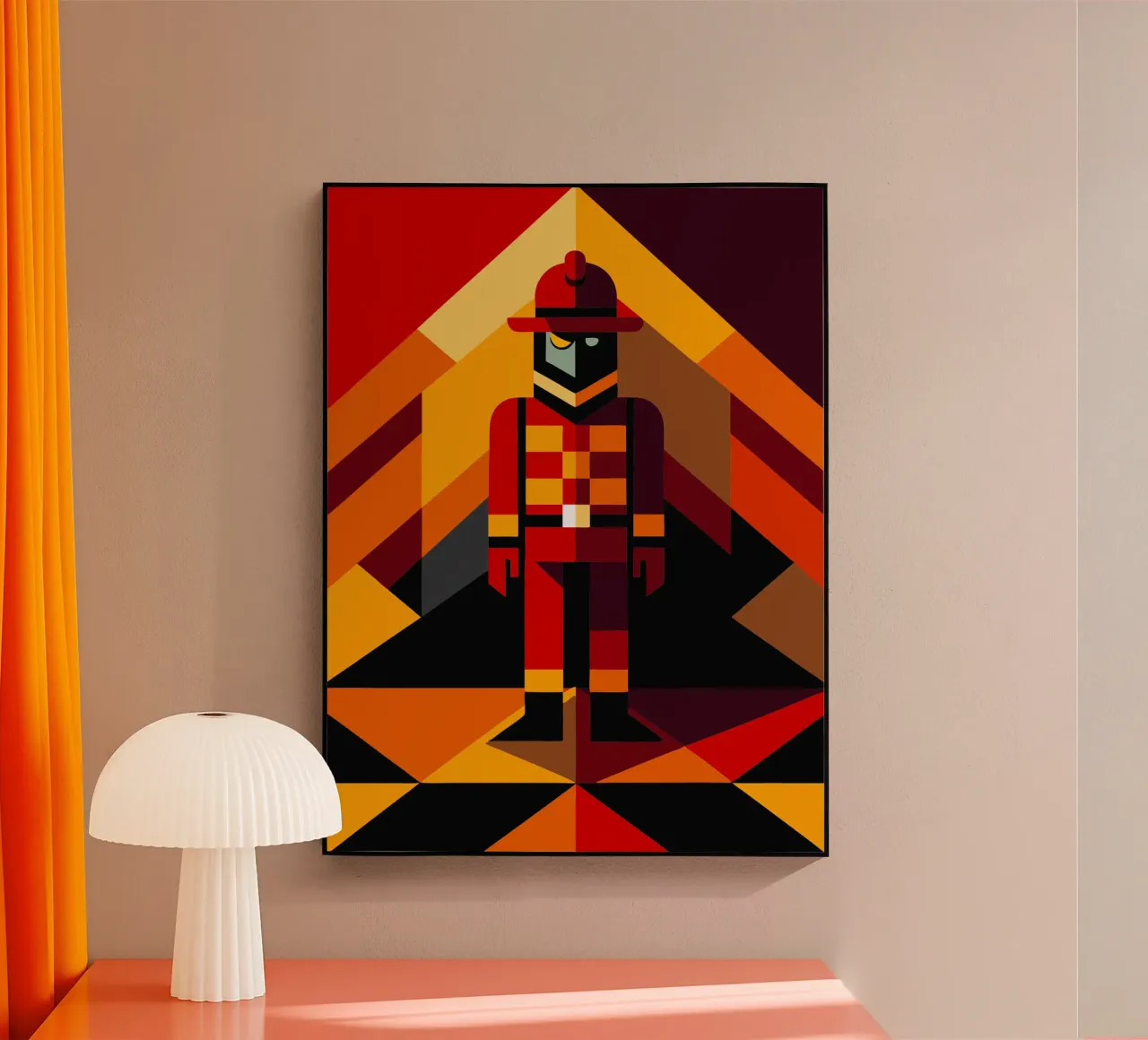 brandweerman man vector acryl van zaidza