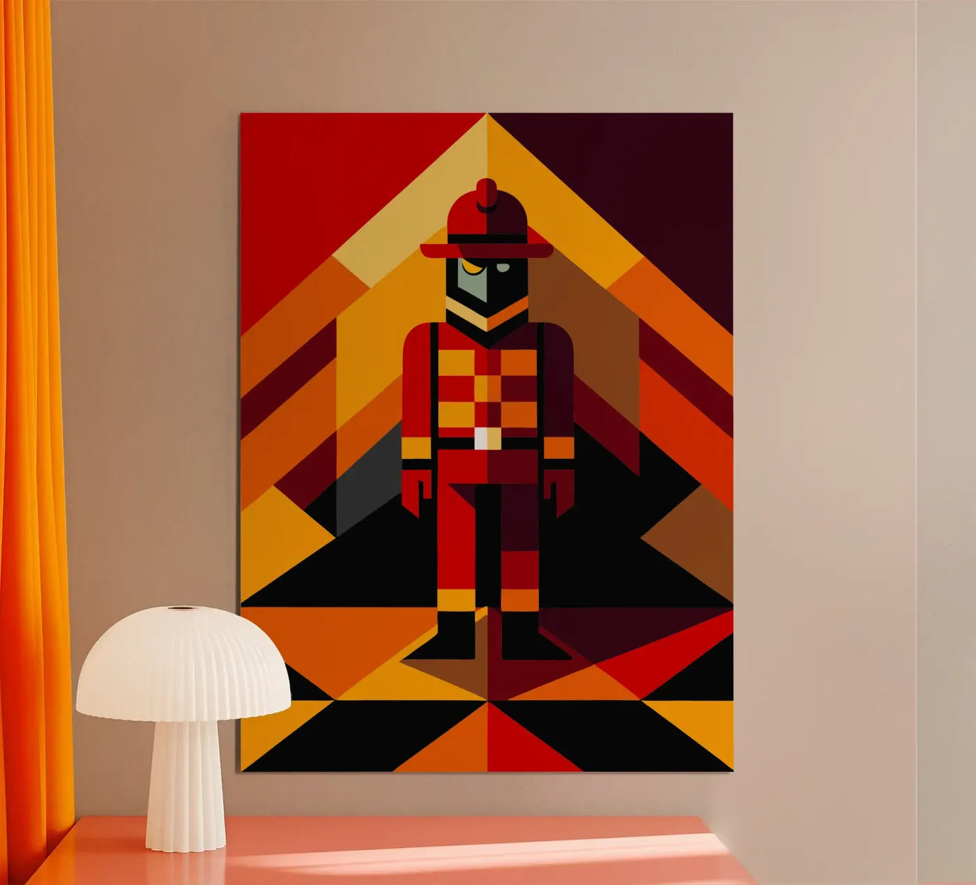 brandweerman man vector poster van zaidza