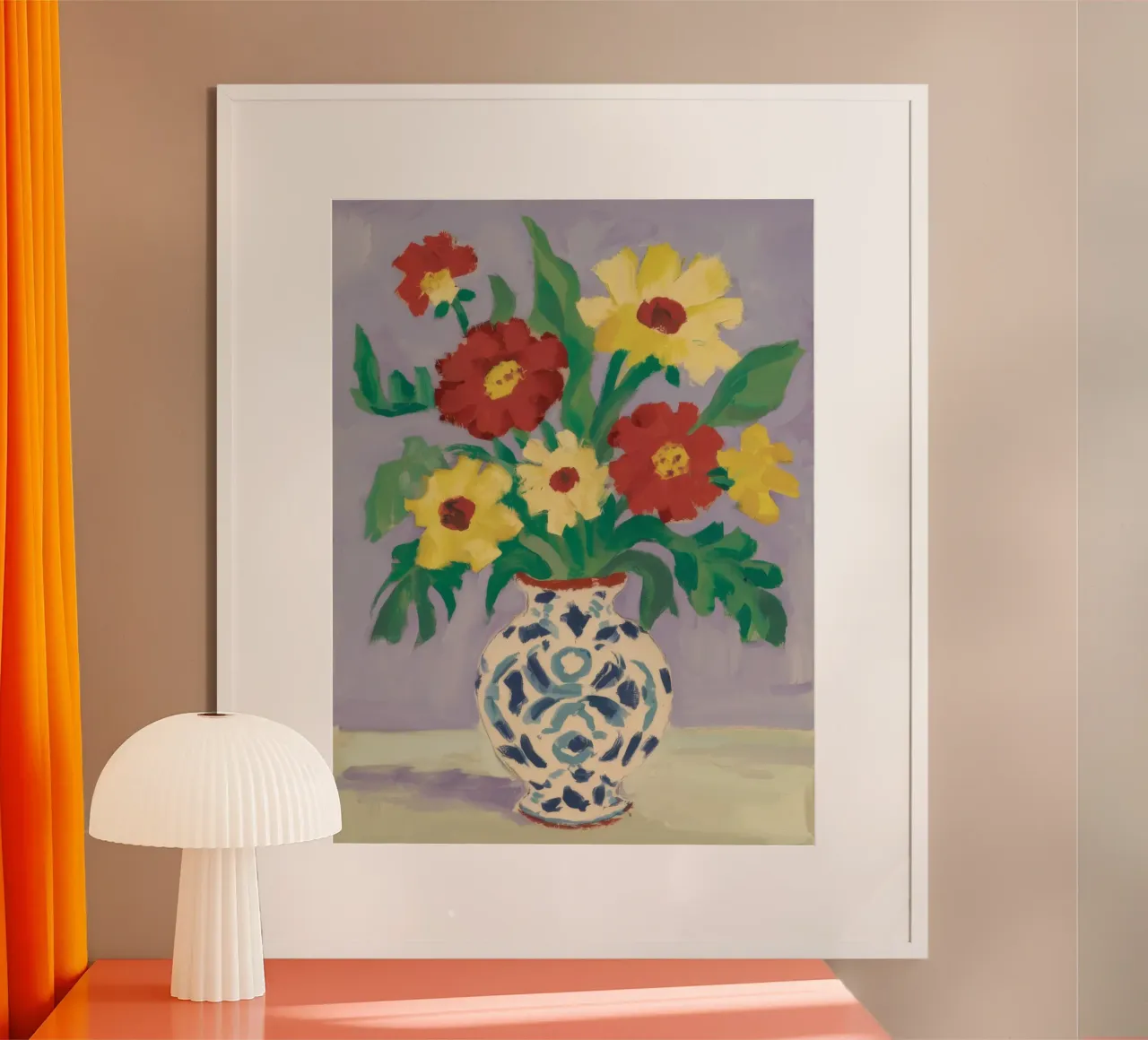 Vaso di cimeli in medley poster con telaio in plastica da Tiga Bersama
