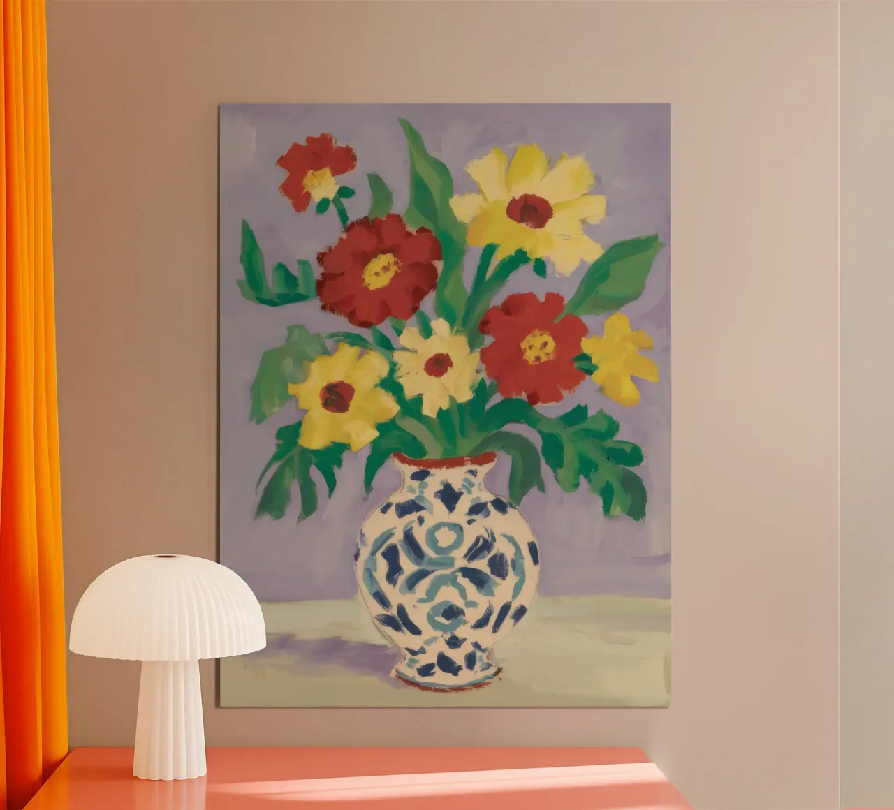 Vaso di cimeli in medley poster con telaio in plastica da Tiga Bersama