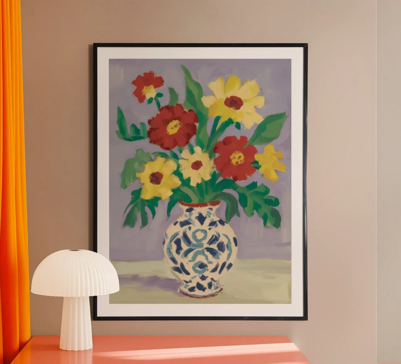 Vaso di cimeli in medley poster con telaio in plastica da Tiga Bersama