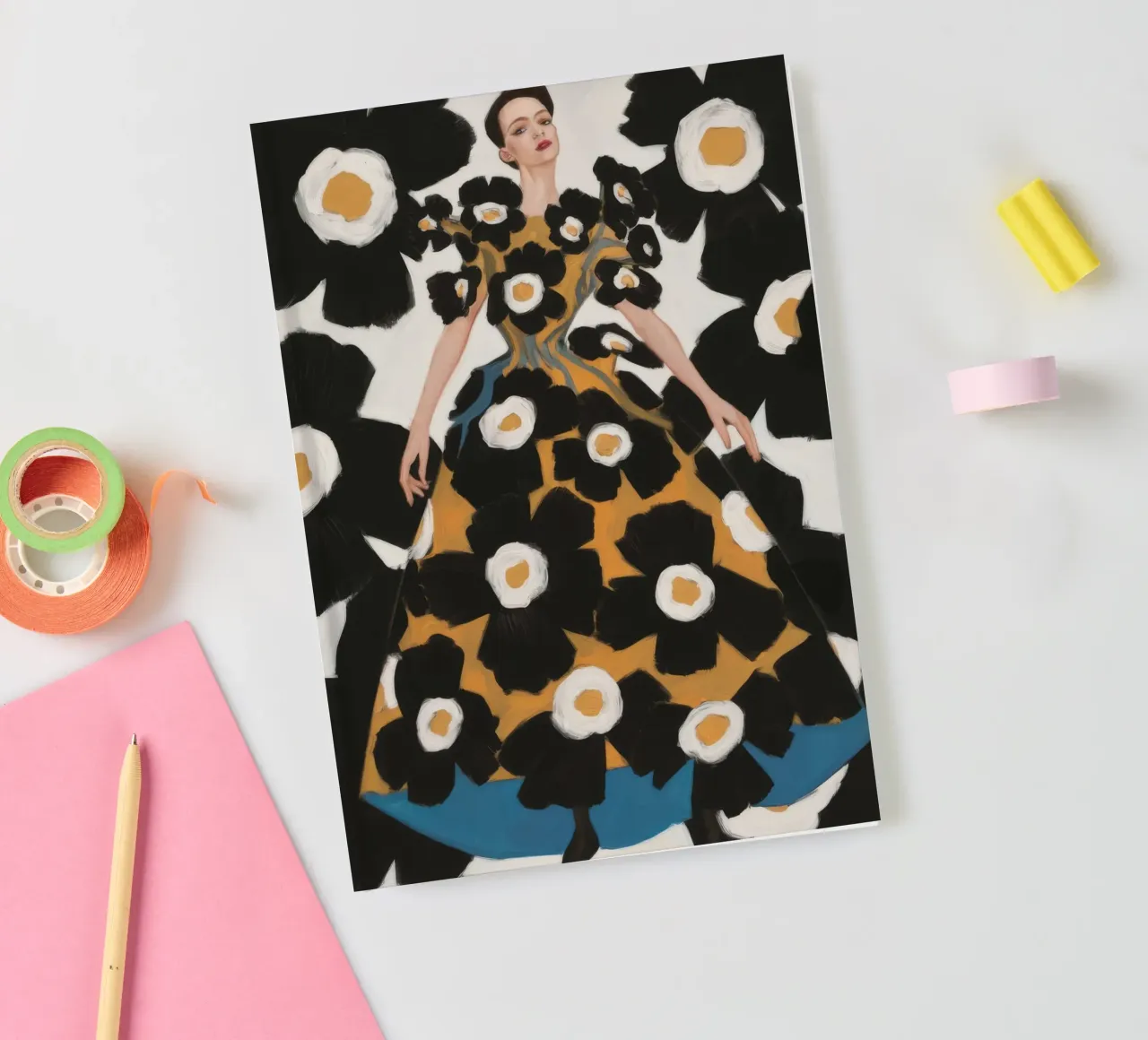 Daisy Gown Reverie notebook by Fable Tempa