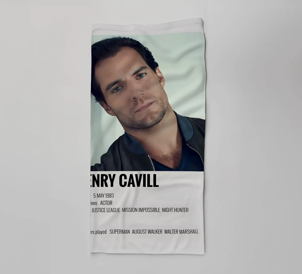 HENRY CAVILL towel by MVFminimalist