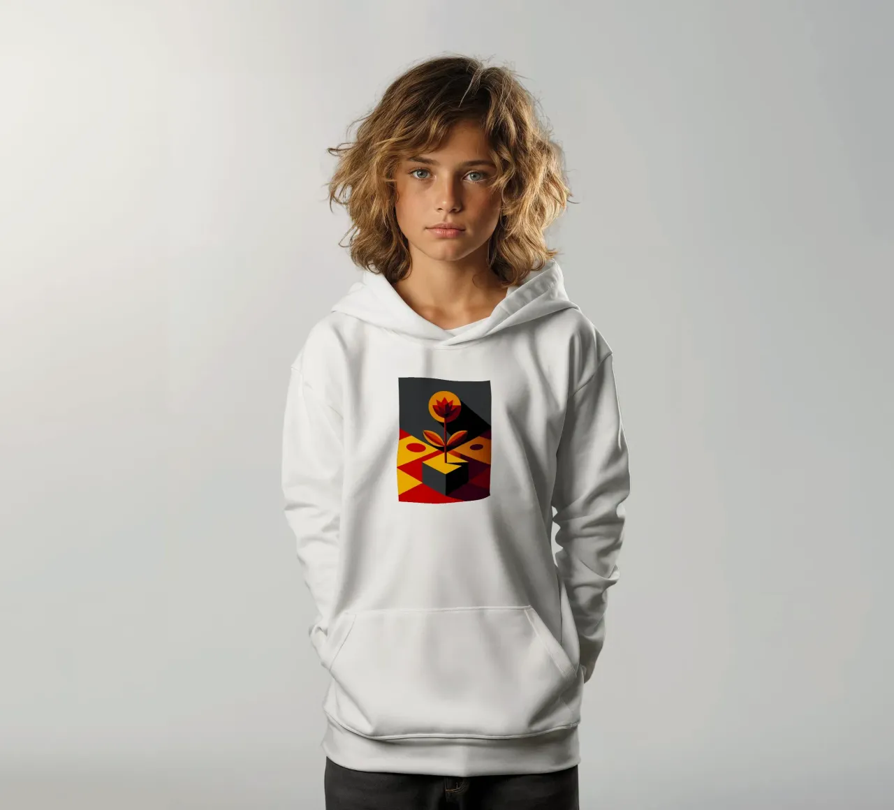 fiore vettoriale felpa bambino con cappuccio da zaidza