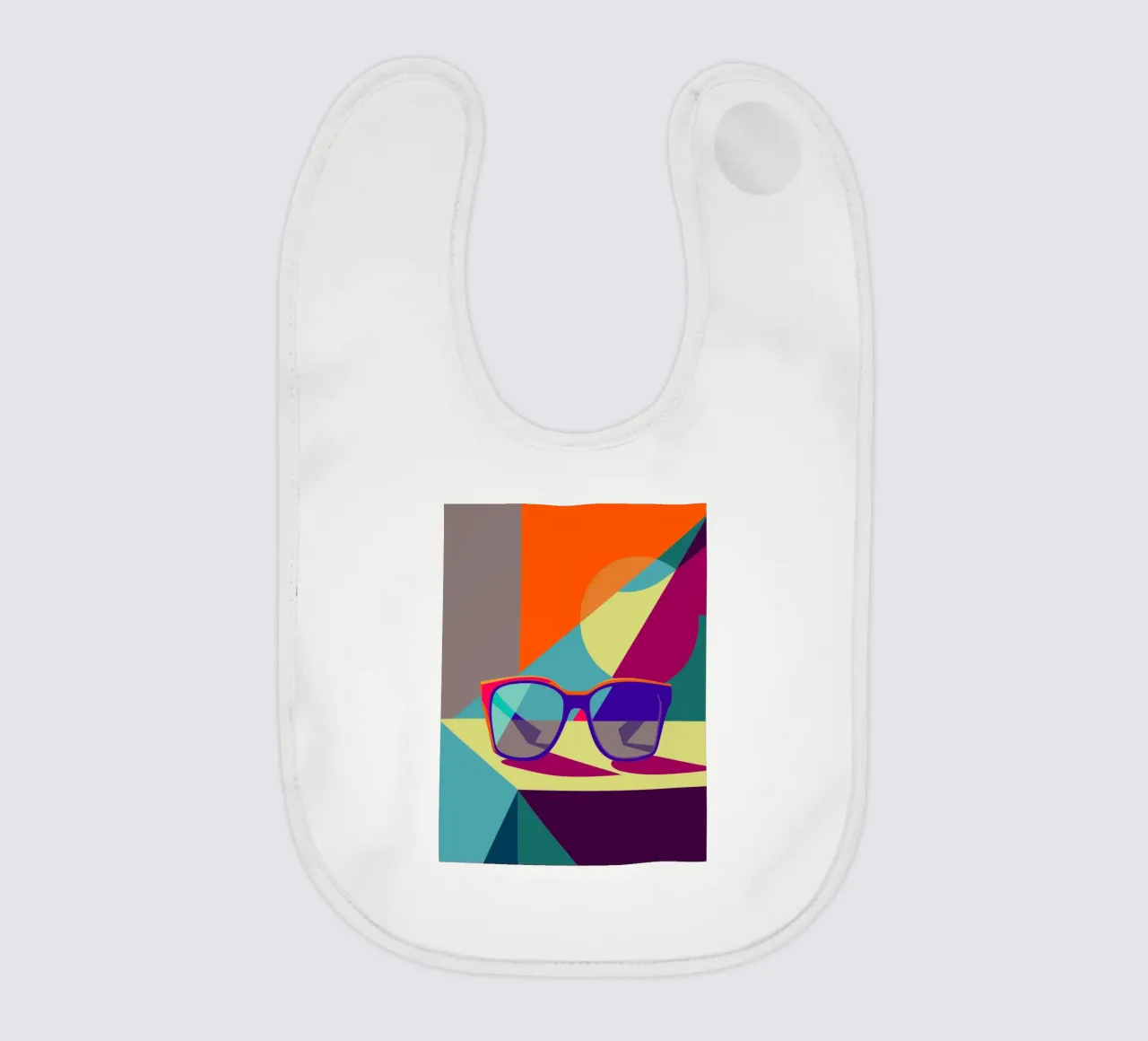 glasses vector baby bib by zaidza