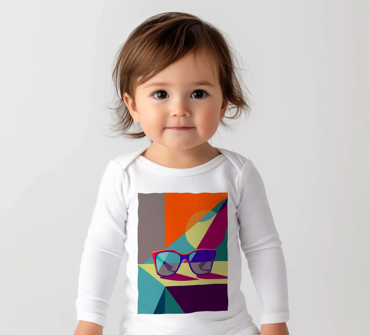 Brillenvektor Langarm Babybody von zaidza